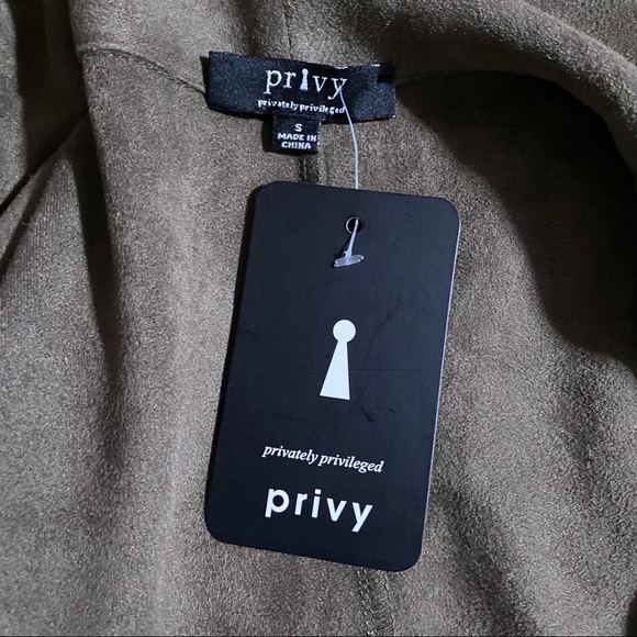 PRIVY Olive Green Faux Suede Jacket - Picture 5 of 6